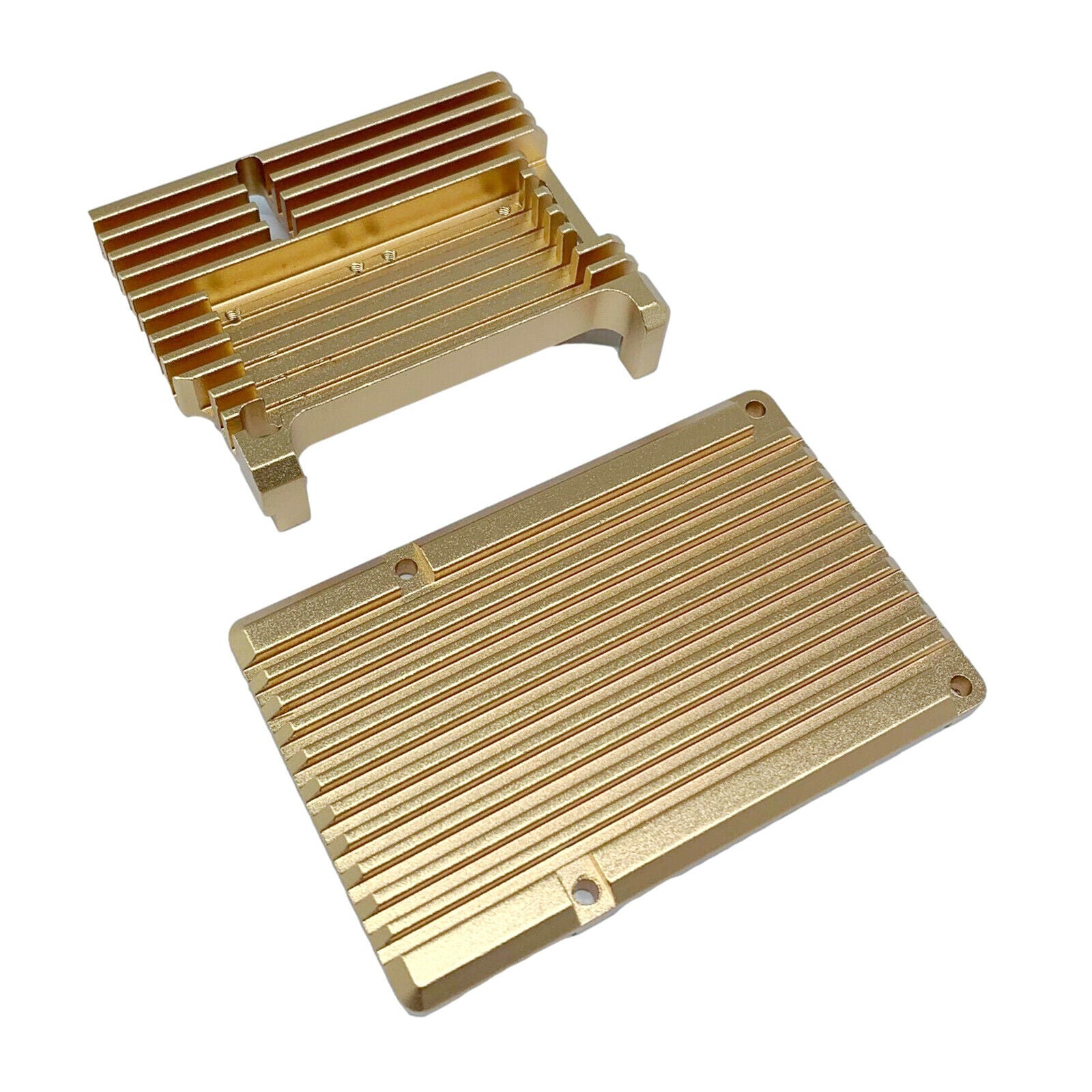 1 Set Metal Case Protection Cover with Dual Cooling Fan for Raspberry Pi 4 B