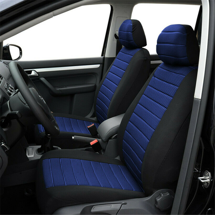 2PCS 5MM Foam Seat Covers Universal Interior Accessories Black & Blue Car SUV