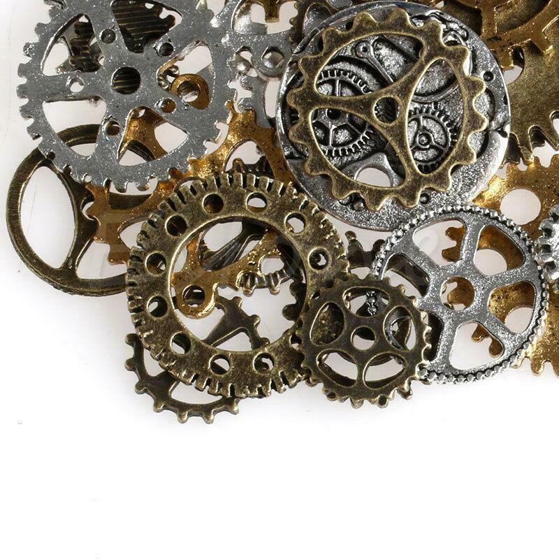 Mix Alloy Mechanical Steampunk Cogs & Gears Pack DIY Pendant Jewelry Craft 50g