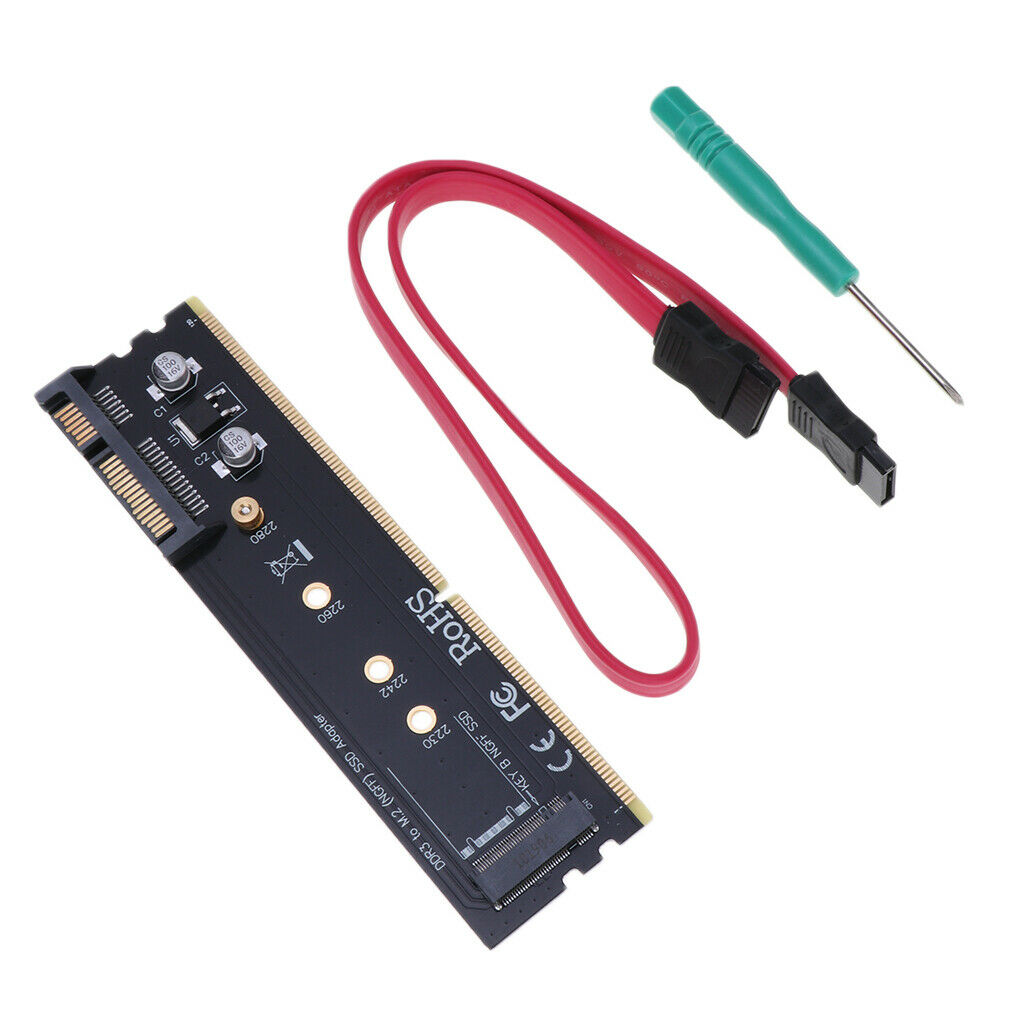 DDR3 240 Pin to KEY B M.2 NGFF SSD SSD Adapter Card Expansion Card with SATA