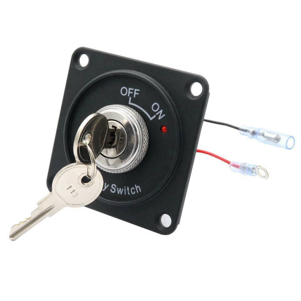 Auto Key Ignition Switch Panel with 2 Keys, Red LED indicator (2-Position)