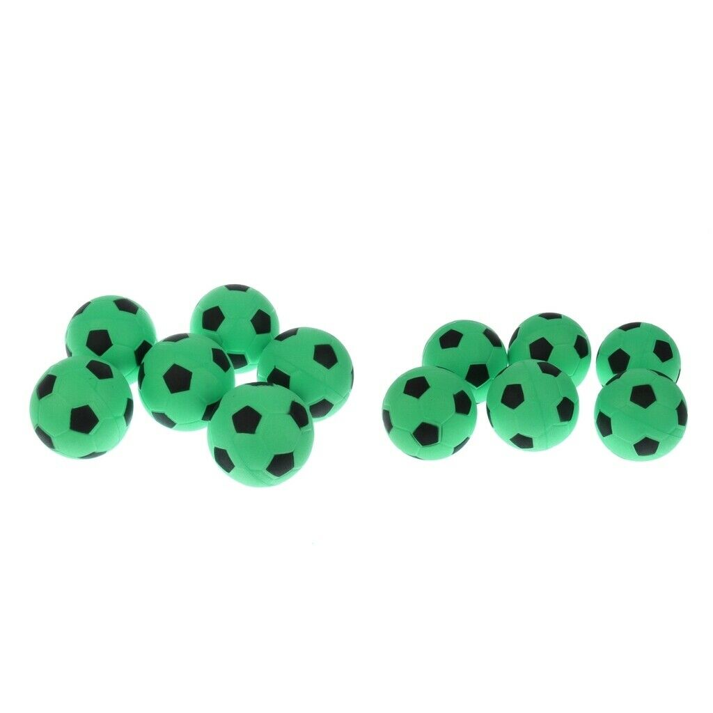 12pcs/set Foam Bouncy Football Balls Preschool Kids Exercise Toys Green