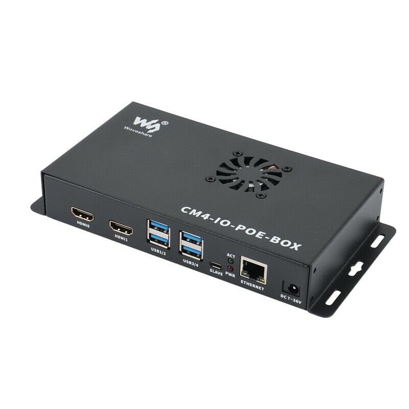Waveshare PoE Mini-Computer for Raspberry Pi Compute Module 4 CM4, with Metal Z6