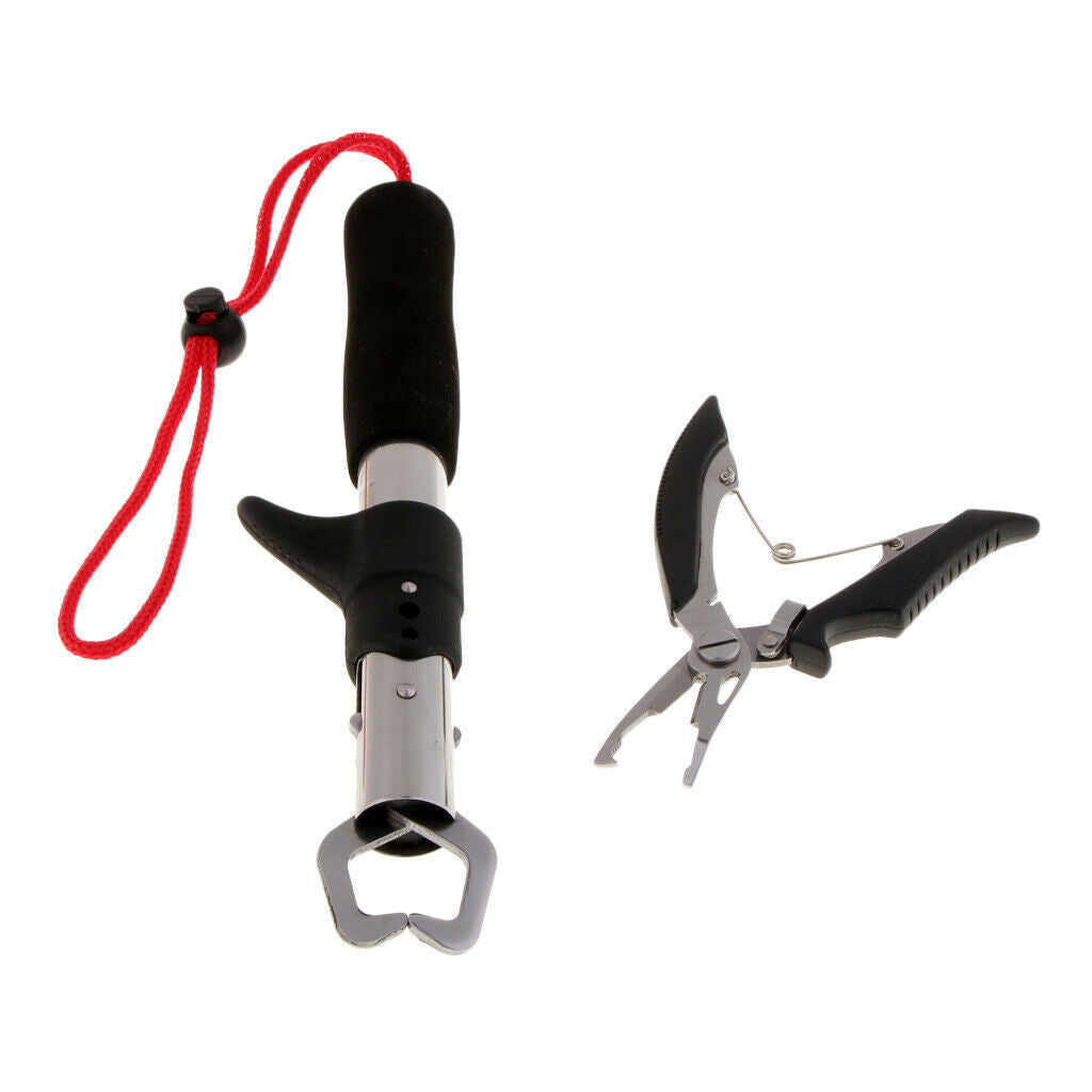 Stainless Steel Fish Gripper and Plier Combo Fish Lip Grabber Line Cutter