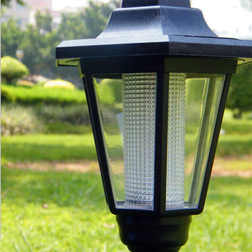 2 Pieces Power LED Light Retro Waterproof Automatic Patio Lamp Warm White