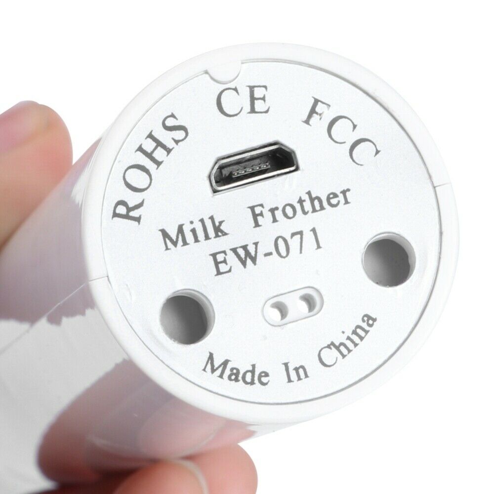 Milk Frother USB Electric Egg Beater Kitchen Handheld Mixer Whisk Mini White