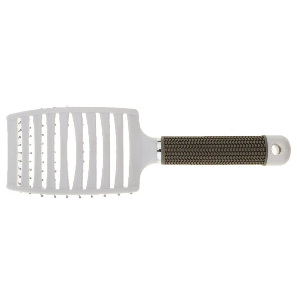 2x Curved Vented Detangling Paddle Hair Brush Fast Blow Dry Scalp Massage