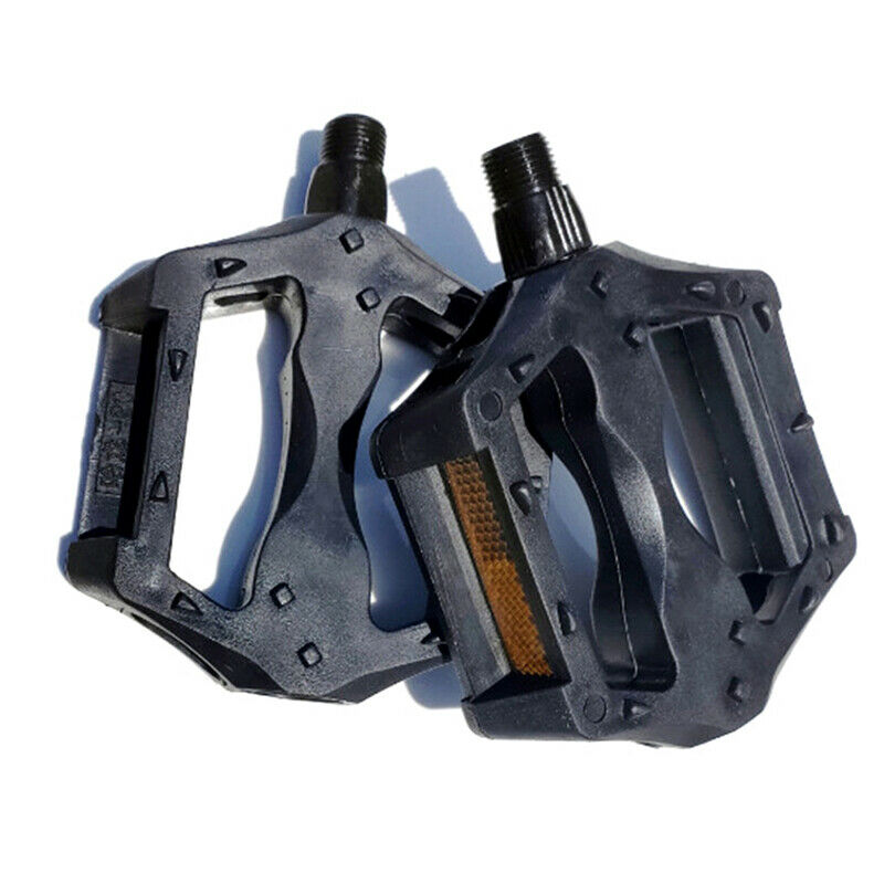 1 Pair Portable Bicycle Pedal Plastic Anti-slip Rivet Cycling Bearing PedalsBDA