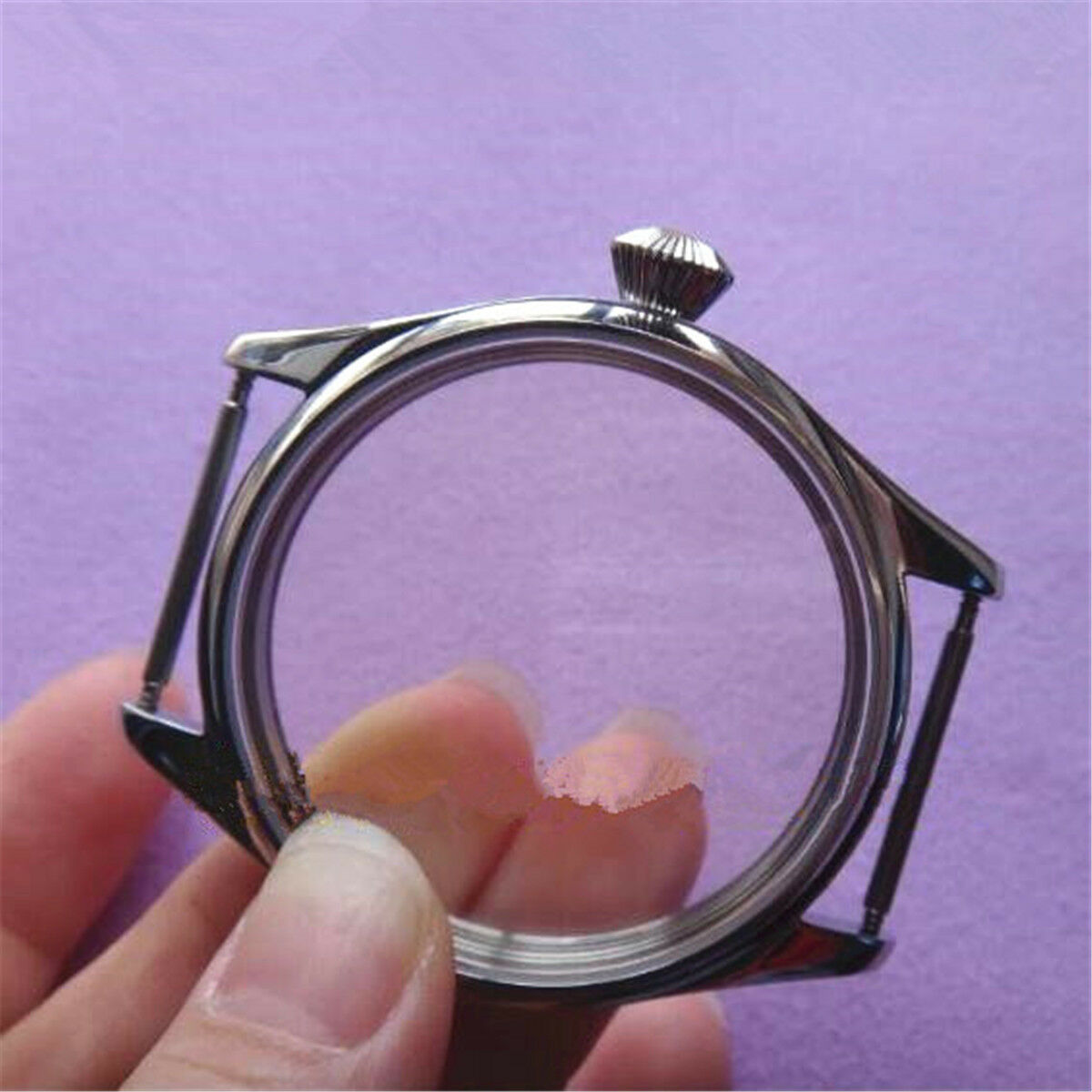 44mm Stainless Steel Watch Case Fit Swiss 6497 6498 Seagull ST3600/3621 Movement