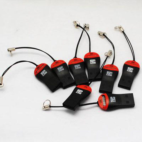 5PC USB 2.0 Micro SDHC TF Flash Memory Card Reader Mini Adapter For PC * .l8