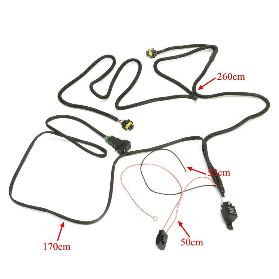 H11 Wiring Harness Sockets Wire LED Indicators Switch fog light wire harness 1x