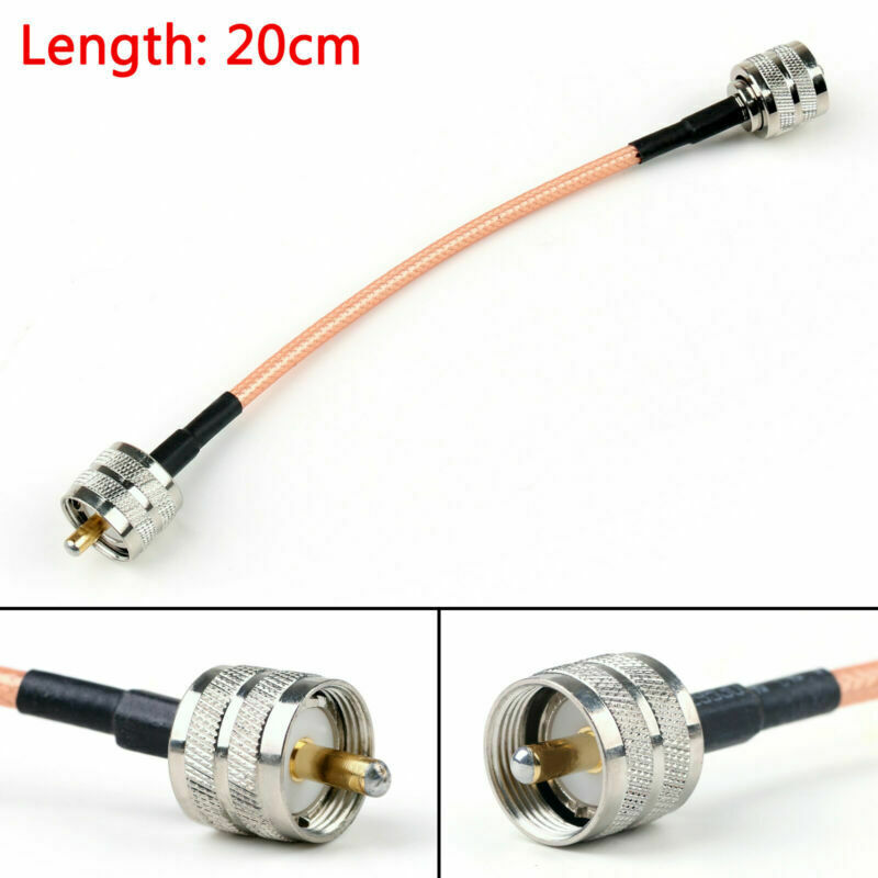 5x20cm RG142 Cable PL259 UHF Male To Male For Car Radio Antenna Pigtail 8in  AT2