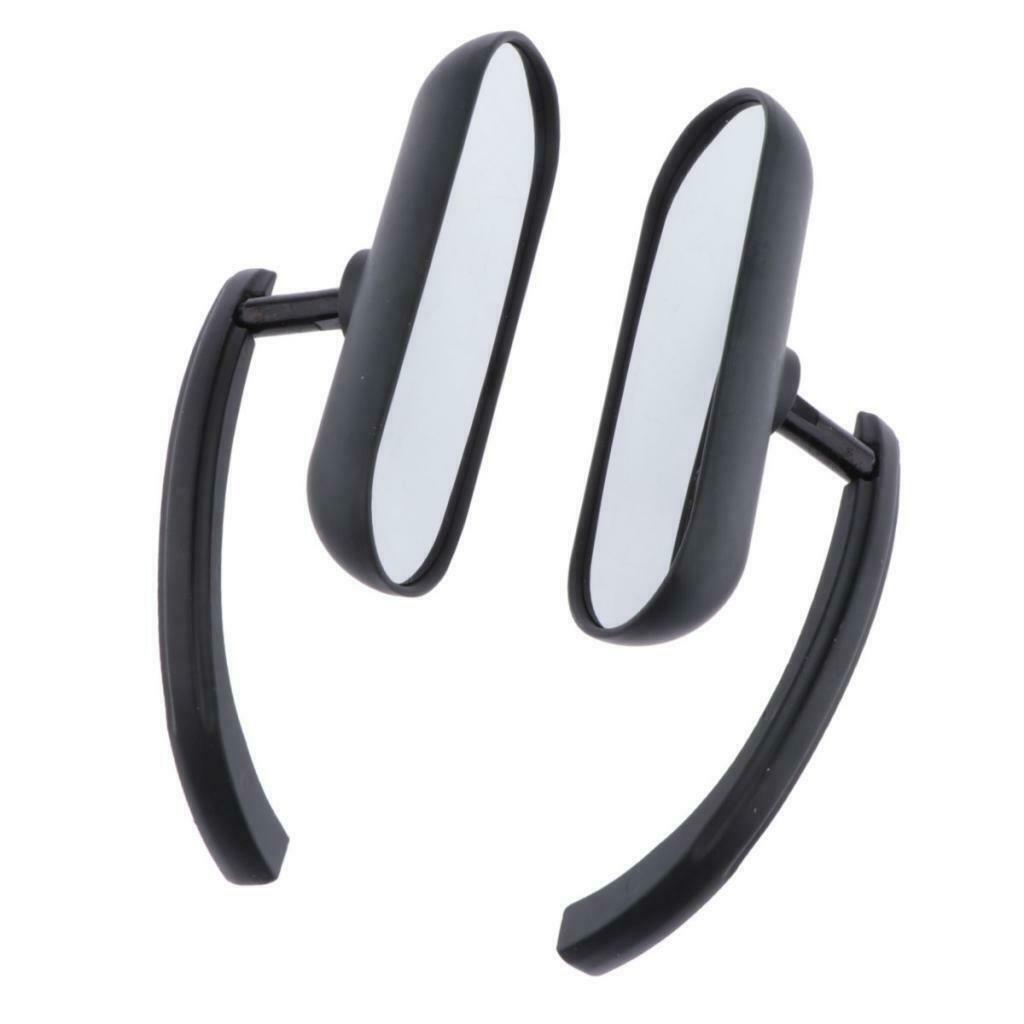 8mm/10mm Motorcycle Rectangular Handlebar Rearview Mirrors for Cruiser Chopper