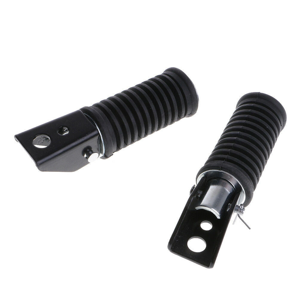 Rubber Foot Rests Footpegs Foot Pegs for Suzuki GS125 GN125 Black