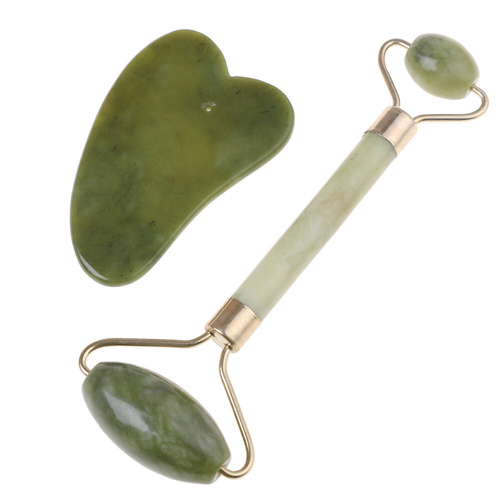 Natural guashafacial jaderoller face thin+body gua sha board massager too.l8