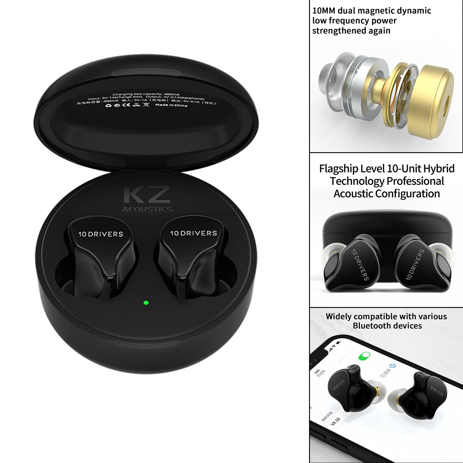 Bluetooth 5.2 TWS Sports Gaming Earbuds Headphone Headsets Earphones w/Mic