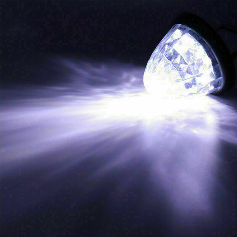 6X White Round LED Side Marker Beehive Cone Lights for Peterbilt Truck Trailer