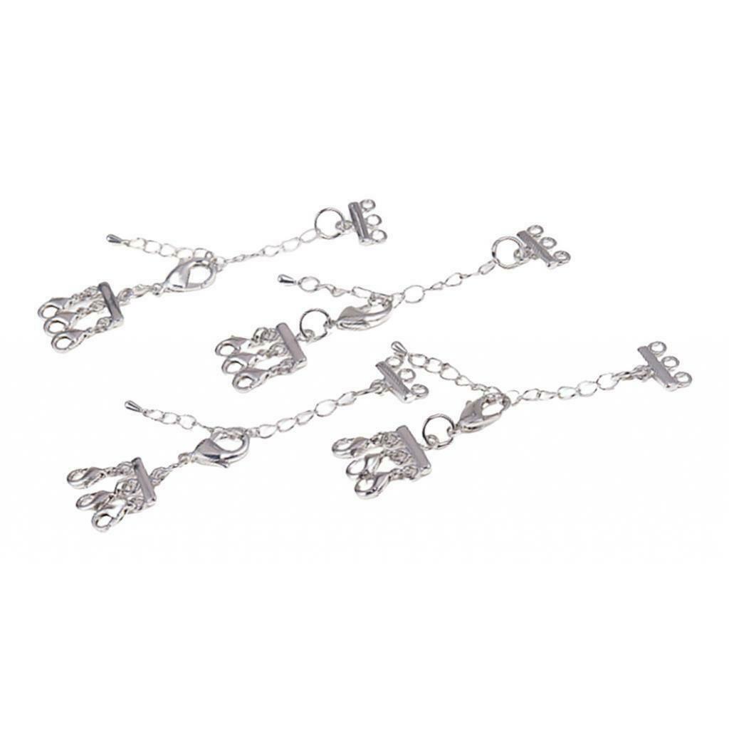 5cm 6 Ring Chain Jewelry Beads Necklace Pendant DIY Craft Making platinum