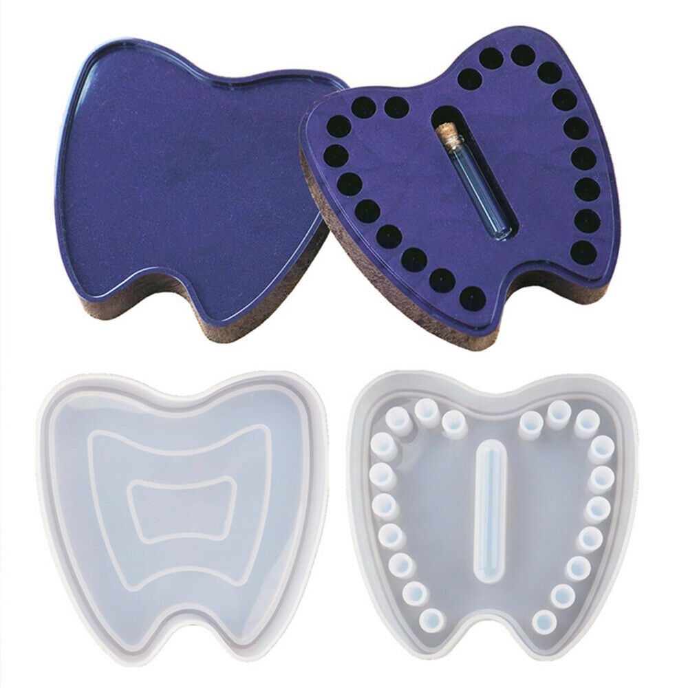 Storage Box Epoxy Casting Silicone Mold Teeth Lanugo Memorial Case Container DIY
