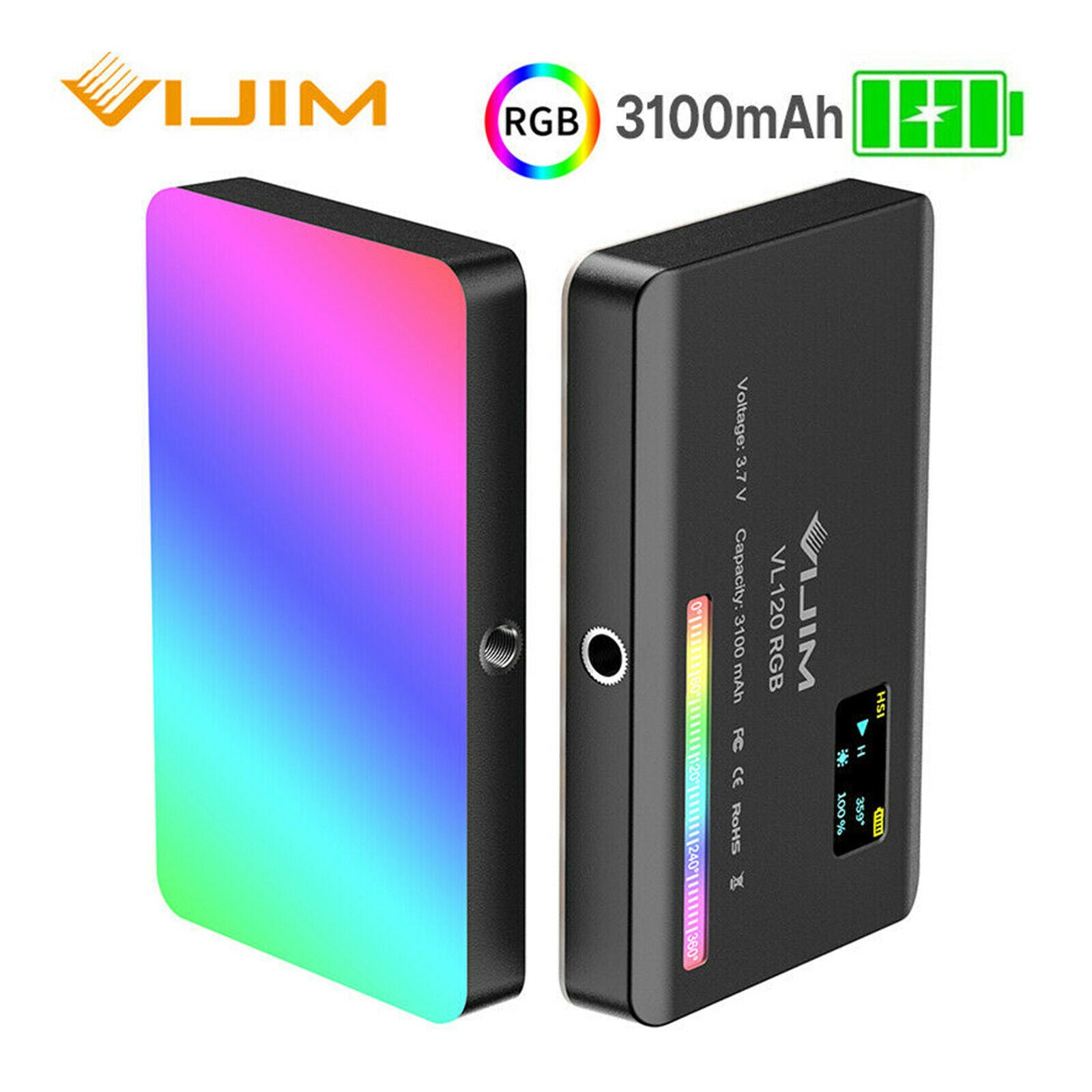 2500-9000K 5W Dimmable Mini LED Video Light Camera Fill Light for Videos