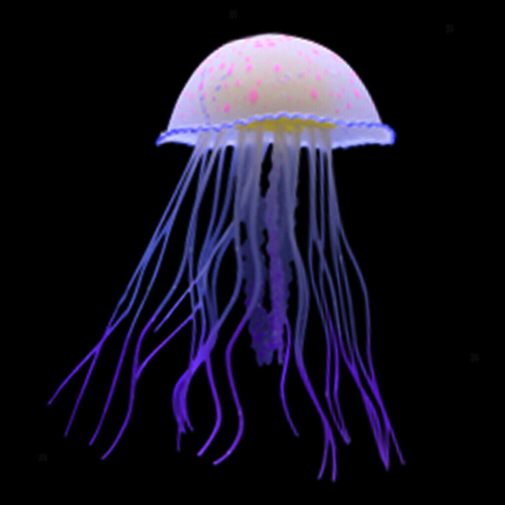 2 Artificial Jellyfish For Aquarium Decoration Underwater Ornament