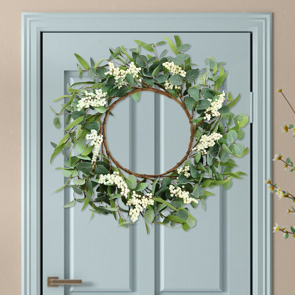 Artificial Flowers Wreath Spring Garland Front Door Window Farmhouse Decors
