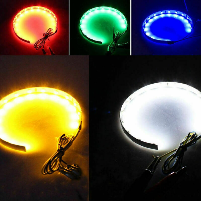 Bluetooth Remote Control RGB LED Head Lights For Retrofit Projectors Lens Lamps