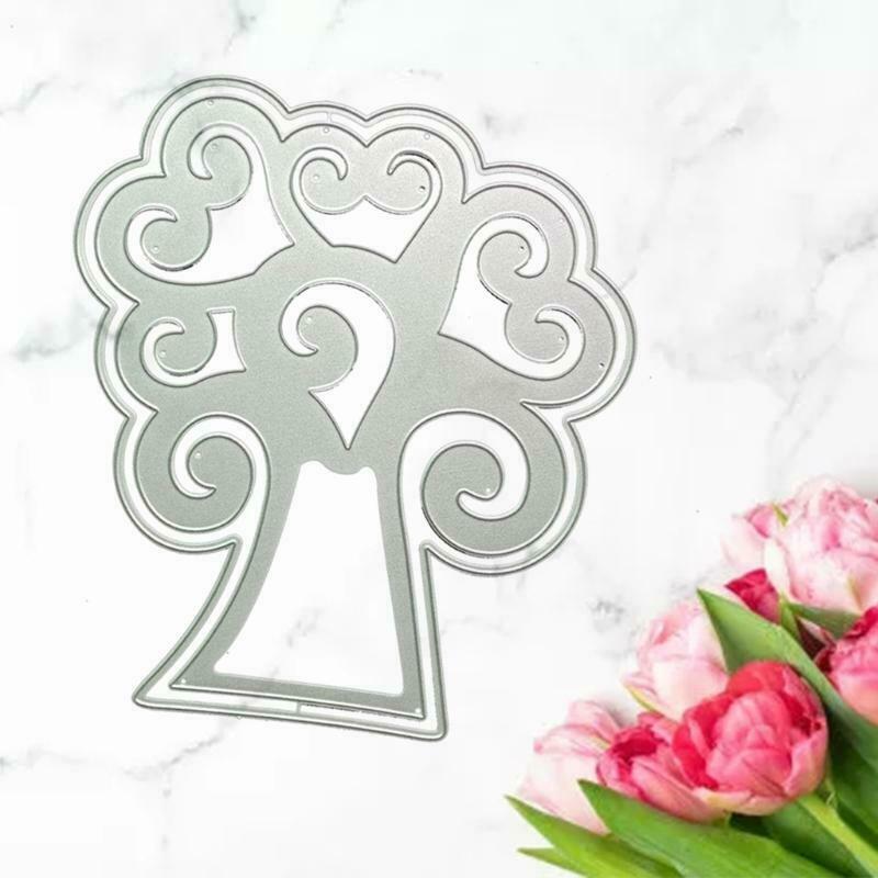 Valentine Heart Shape Tree Carbon Steel Cutting Dies DIY Scrapbooking Photo
