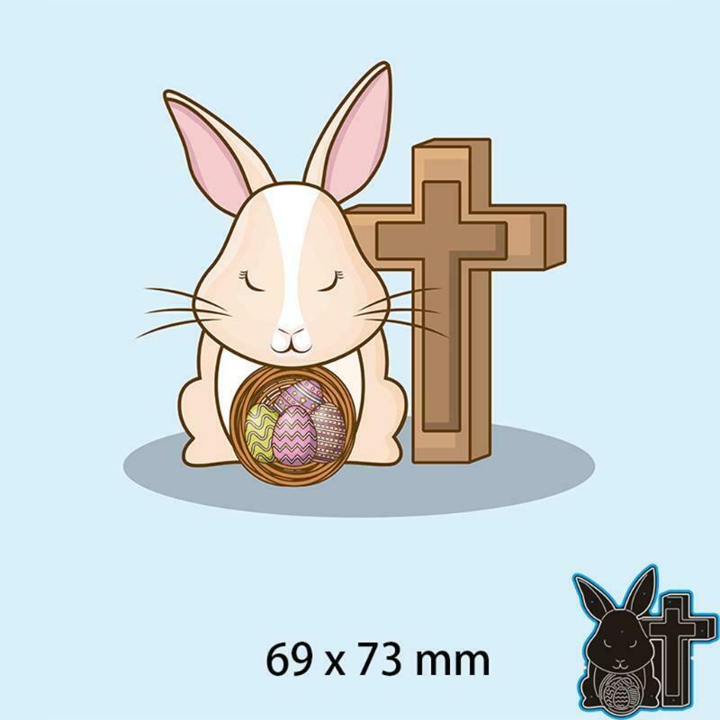 Cross Bunny Metal Cutting Dies Stencil DIY Scrapbook Album Paper Card Template