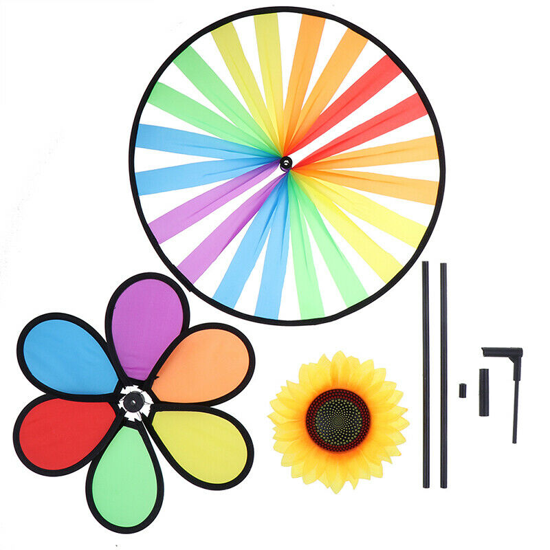 Colorful Sunflower Windmill Whirling Wind Spinner Kids Toys Garden Yard D.l8