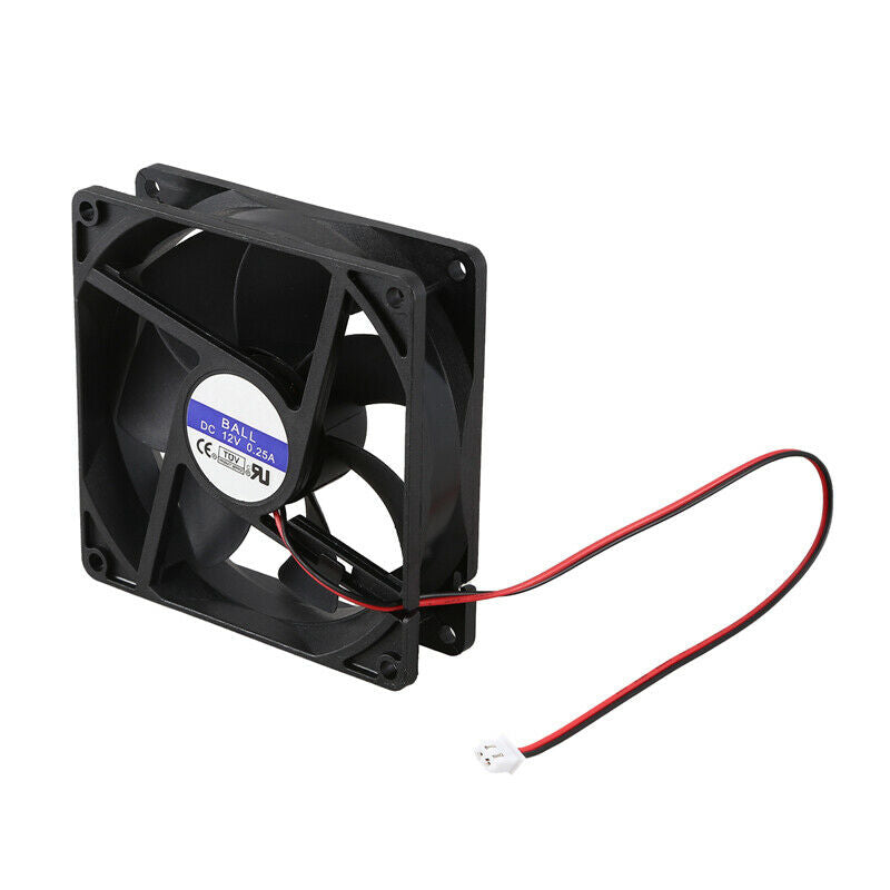 92mm x92mm x 25mm DC 12V 2Pin 65.01CFM Computer Case CPU Cooler Cooling Fan E3M7