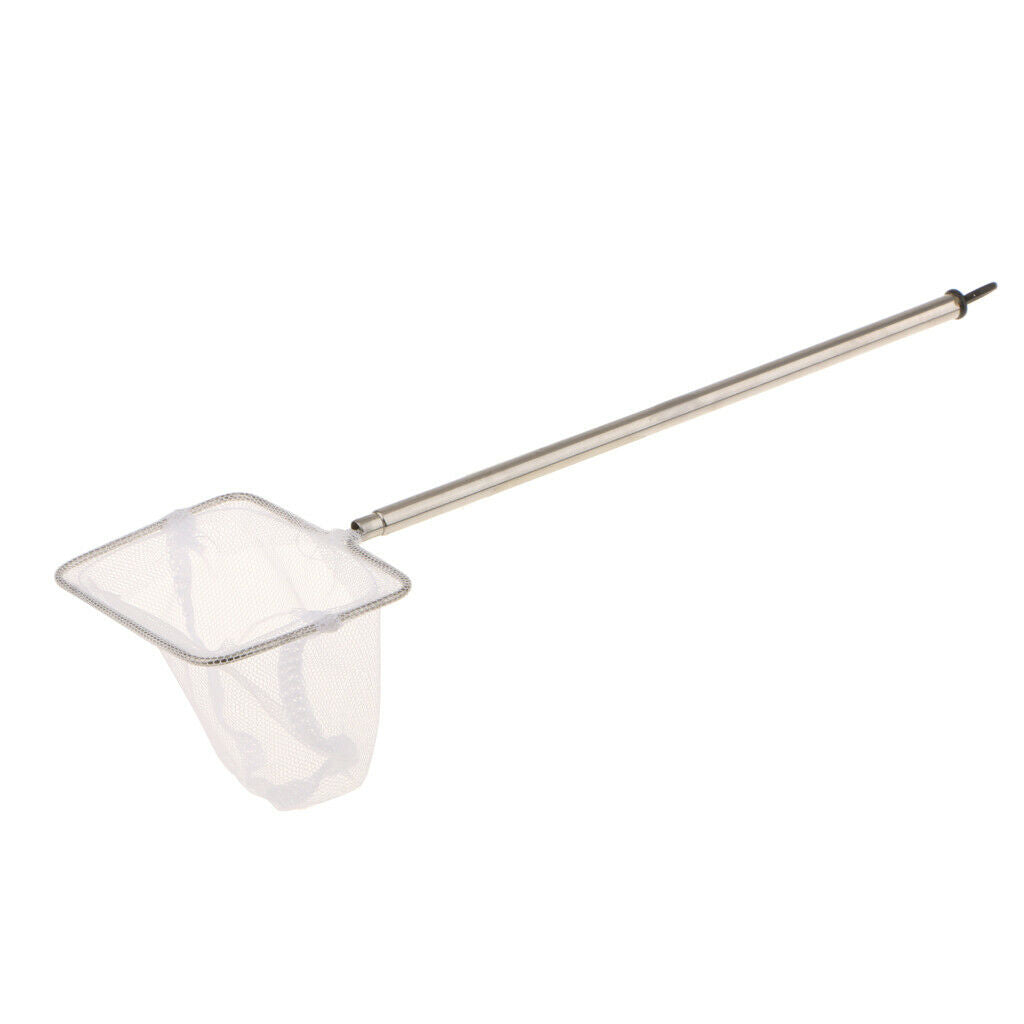 2 Section Telescopic Stainless Steel Folding Fish Landing Net Extending Pole