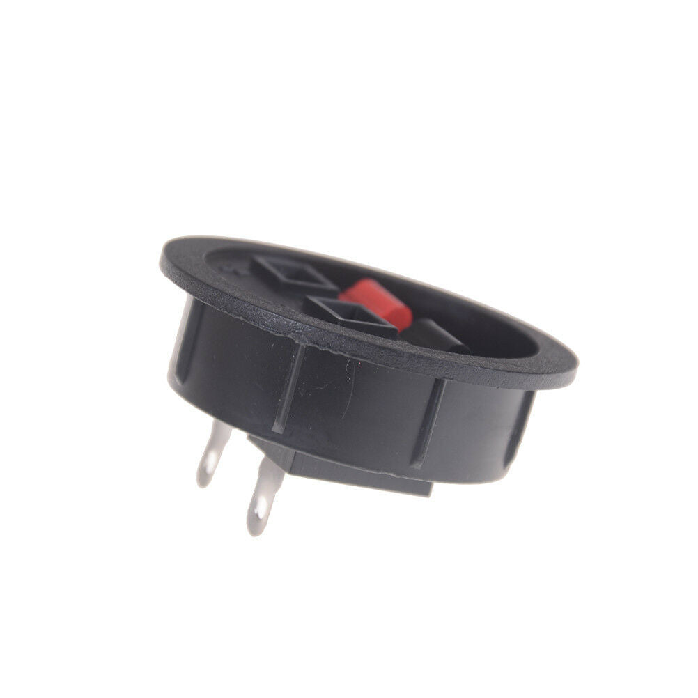 2PCS Round Flush Sub Speaker Box Terminals Wire Binding Post Push SubwooferBDAU