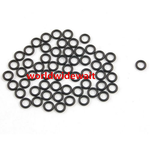 50Lots 8mm OD 1mm Thick Black Rubber O Ring Sealing Washer Replacement