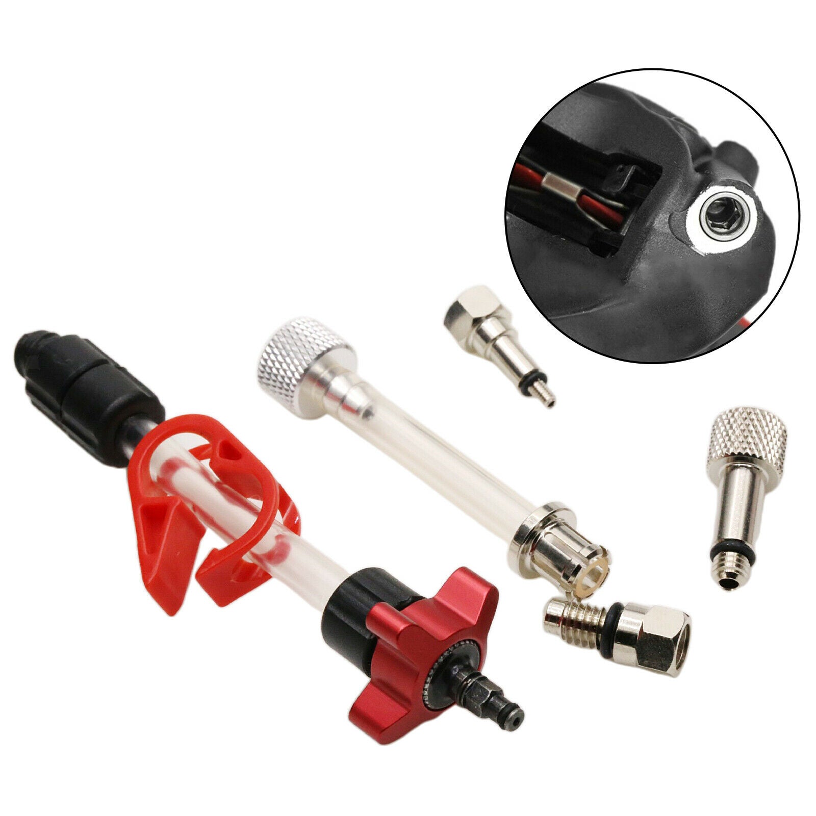 5pcs Professional DOT Oil Bleed Kit Adapter Hydraulic Disc Brake Bleeding Hoses