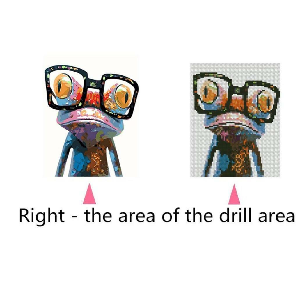 Cool Frog DIY Full Drill 5D Diamond Painting Kit Embroidery Cross Stitch Art