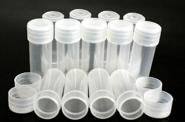 1.57 x 0.59in Plastic Small Bottle Vial Storage Container Sample collect25pcs
