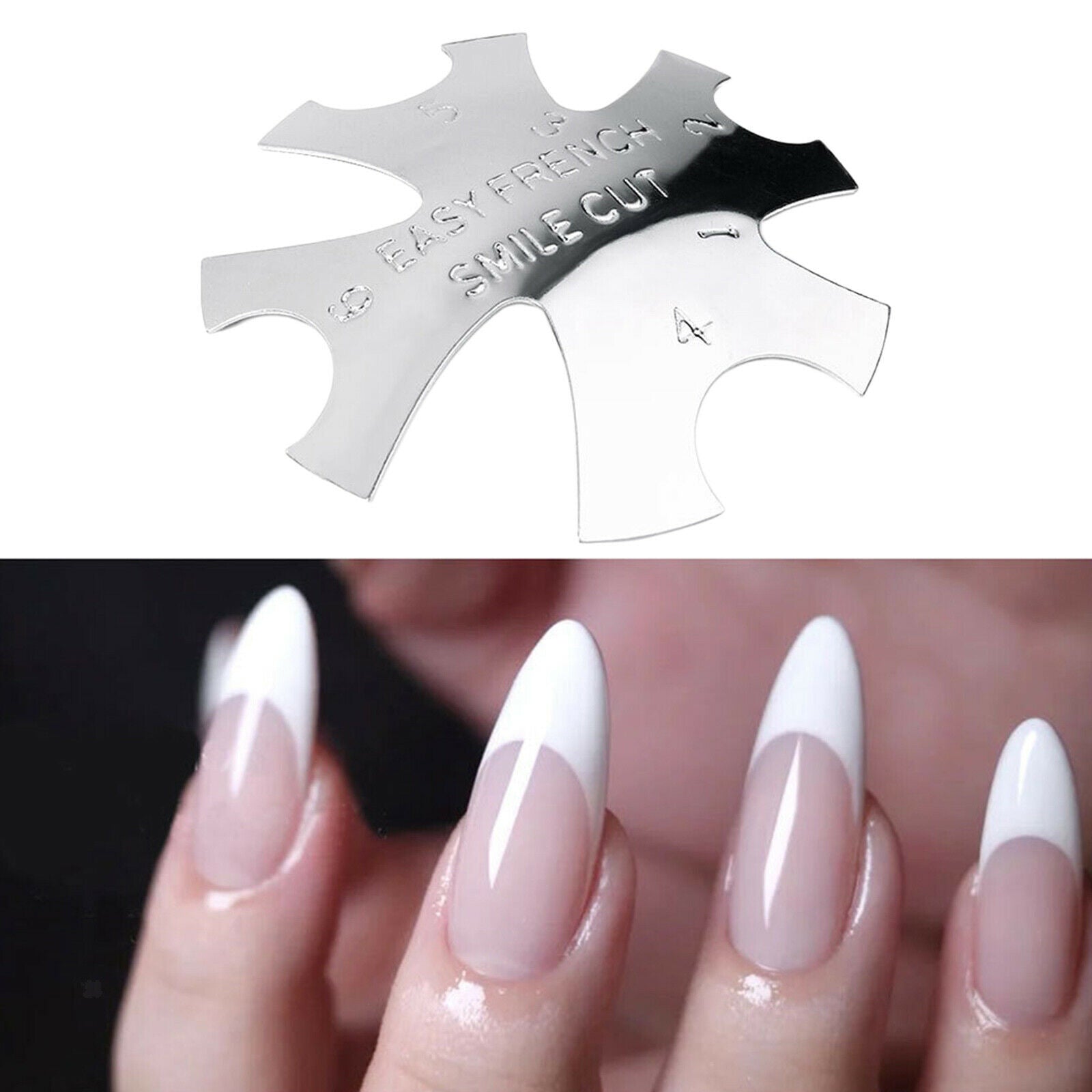 8 Sizes Nail Gel Edge Trimmer Nail Cutter Plate with 8 Sizes Stainless Steel