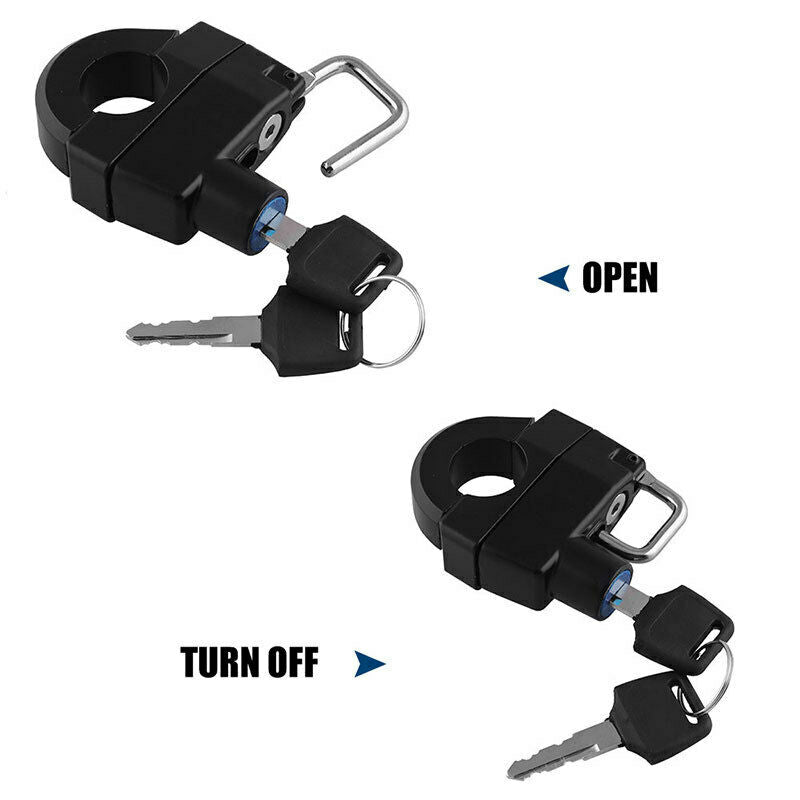 Motorcycle Helmet Lock Durable Security Portable Anti-Theft Key Lock Helmet Lock