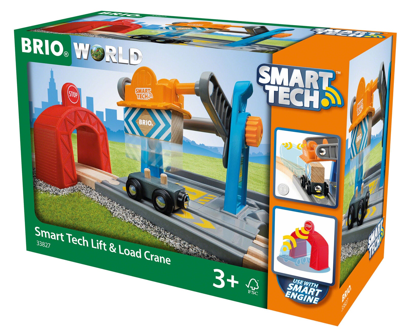 33827 BRIO Smart Tech Harbour Crane Wooden Train Railway Destinations Age 3yrs+