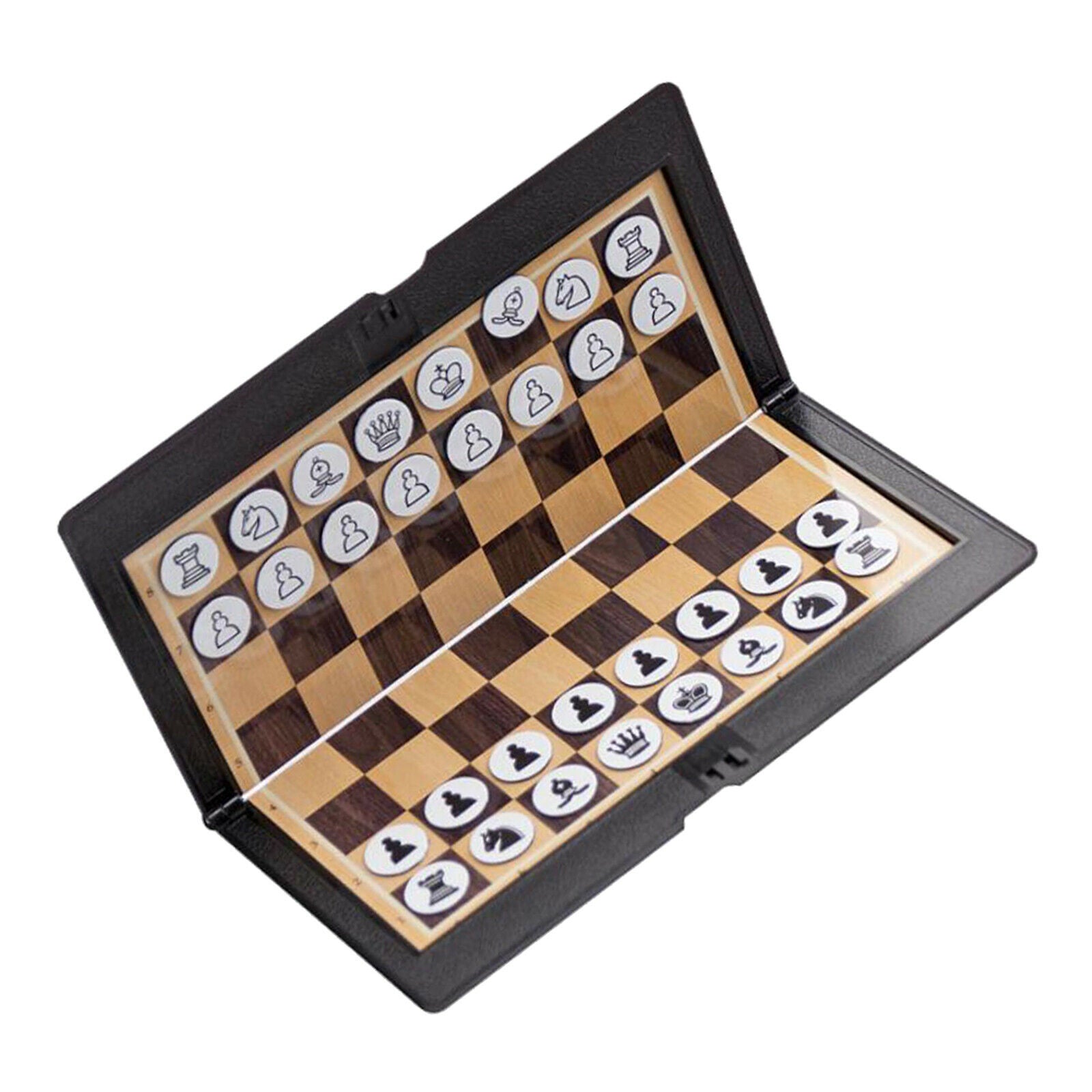 Foldable Mini Magnetic Tournament Chess Set Portable Wallet Pocket Chess Game