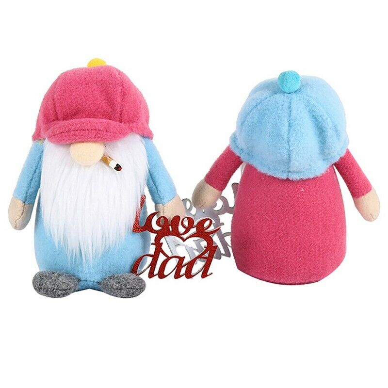2 Pcs Father's Day Gnome Love Dad Tomte Swedish Nisse Scandinavian Elf DwarfF6B1