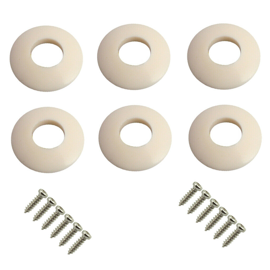 6pcs Plastic Ferrules Washers Gasket for Guitar Tuning Pegs Machine Heads