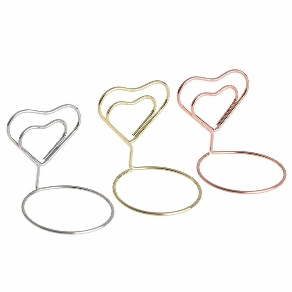 Clamp Ring Shape Photos Clips Table Numbers Holder Place Card Clamps Stand