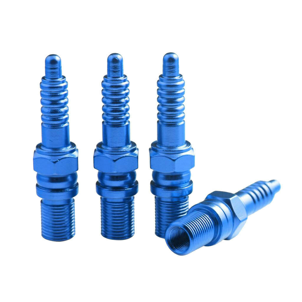 4Pcs Aluminum Alloy Car Wheel Tire Air Valve Stem Cover Caps Universal Blue