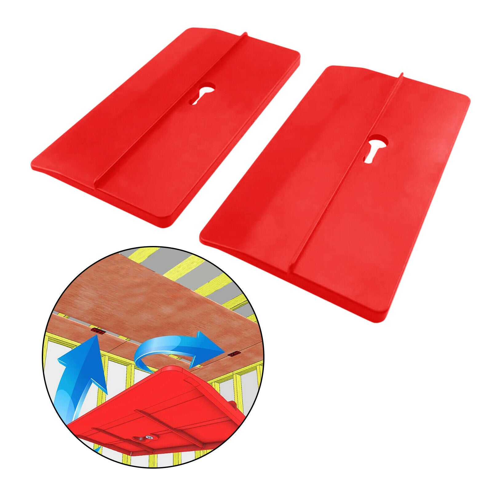 2pcs Plastic Drywall Fitting Tool Plasterboard Fixing Tool Gypsum Plate Lifter