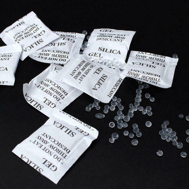 100 Packet Silica Gel Desiccant Pack Food Jewelry Moisture Absorber Dehumidifier