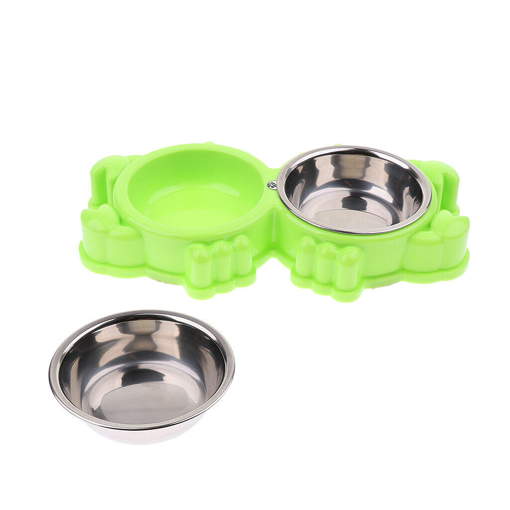 Cat Feeder Dog Anti Skid Bowl Feeding Bowl Dish Container Green Crab