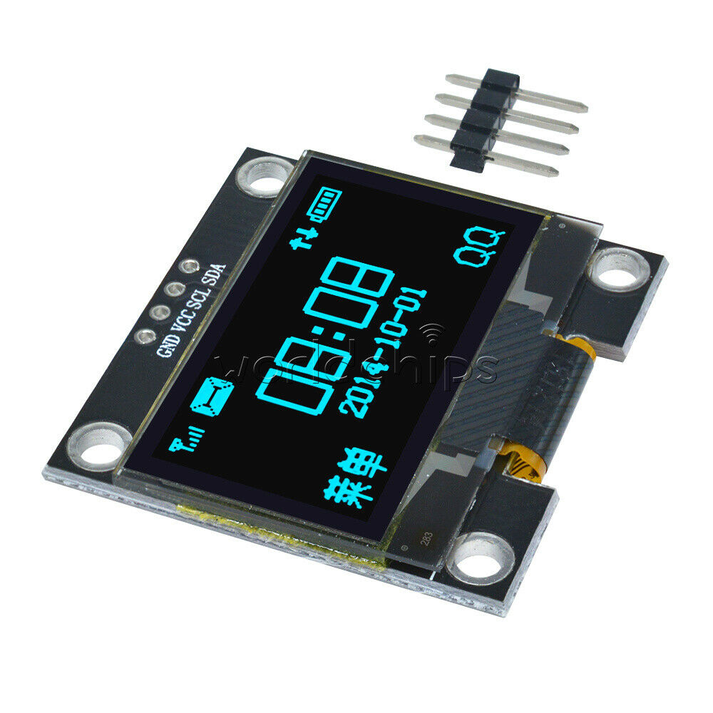 1.3" Blue 4Pin OLED LCD Display Module IIC I2C 128x64 3-5V Interface for Arduino