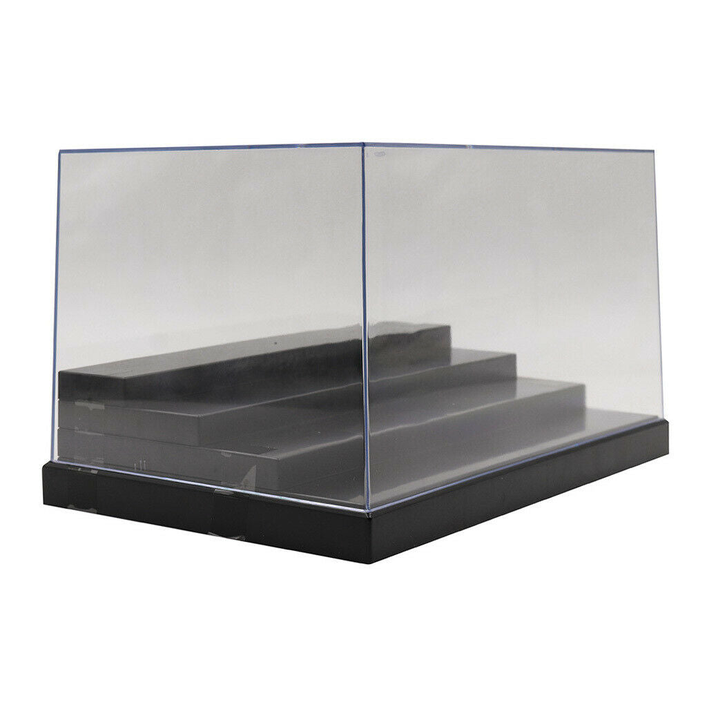 Acrylic Anti-dust 4 Steps Show Case with Balck Base fit for Anime Figures